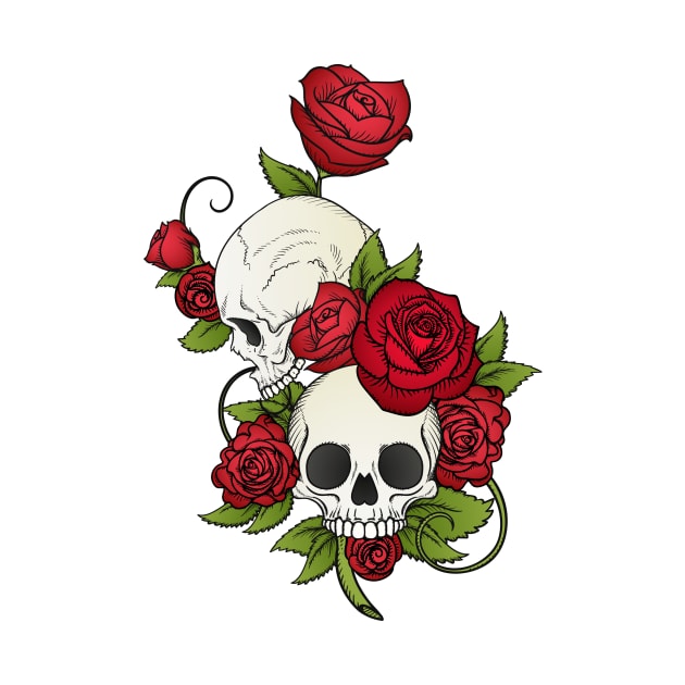 Skulls And Flowers by Utopia Shop