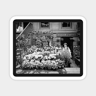 New York Flower Shop, 1895. Vintage Photo Magnet