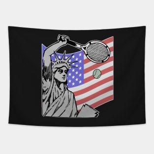 Statue of Liberty USA Tennis  American Flag Tapestry