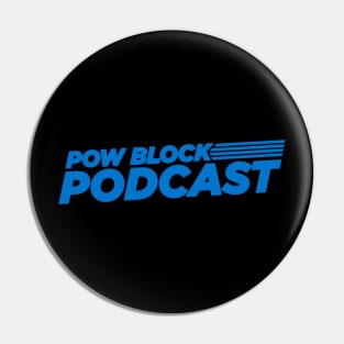 Pow Block Podcast NP 2024 Logo (Sky Blue) Pin