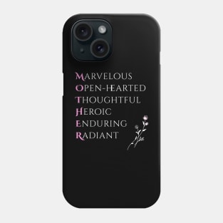 Marvelous Mother - elegant Design for best mom ever Phone Case