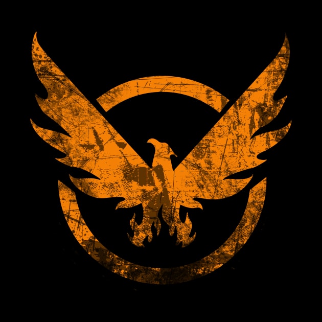 The Division - Orange Grunge Logo by wyckedguitarist