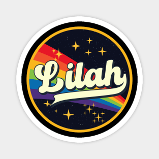 Lilah // Rainbow In Space Vintage Style Magnet