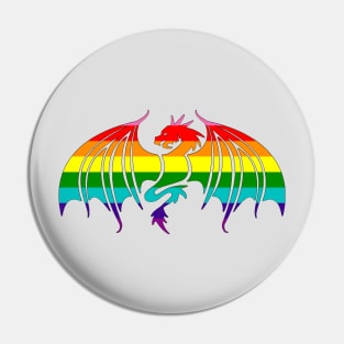 Gay Pride Dragon Pin