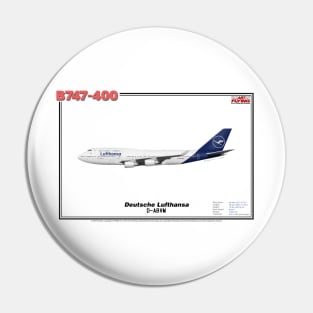 Boeing B747-400 - Deutsche Lufthansa (Art Print) Pin