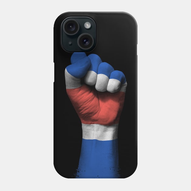 Flag of Costa Rica on a Raised Clenched Fist Phone Case by jeffbartels