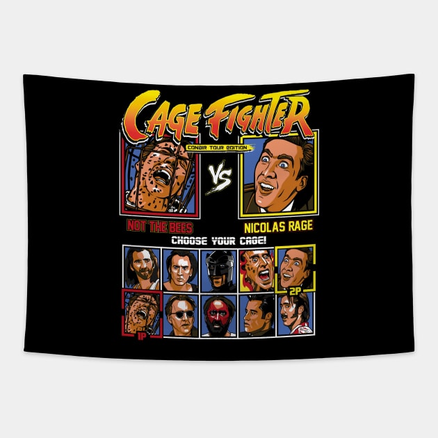 Nicolas Cage Fighter - Conair Tour Edition Tapestry by RetroReview