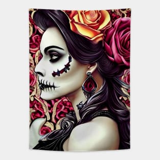 Lady Grim Reaper Tattoo Tapestry
