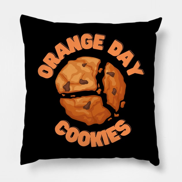 Special orange day cookies Pillow by My own pop