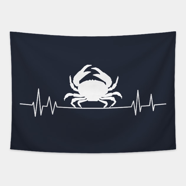 Crabs heartbeat lover,Crab sea food Tapestry by mezy