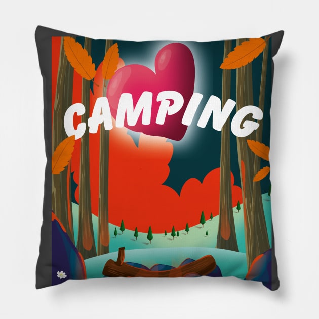 I love camping Pillow by nickemporium1