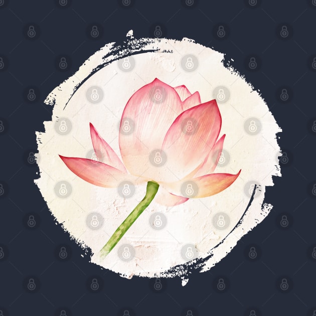 Lotus Flower Yoga Minimalist Design by TopTeesShop