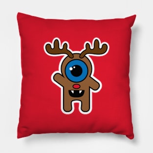 Reindeer Monstrosity • Merry Scary X-mas Pillow