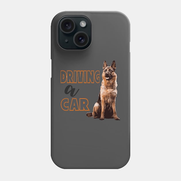 Dog Driving A Car Phone Case by KidzyAtrt