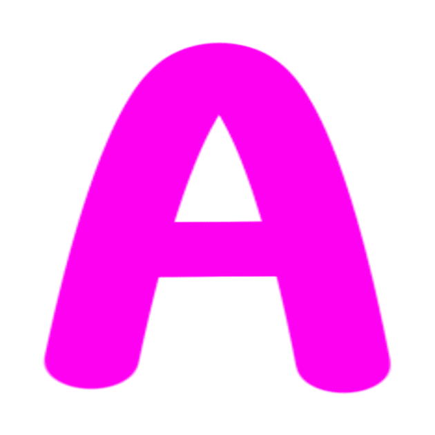 Pink Letter A by AdrianaCasares