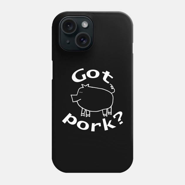 White Line Got Pork Bbq Humor Phone Case by ellenhenryart