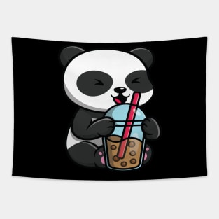 Kawaii Cute Anime Panda Otaku Japanese Bubble Boba Tea Tapestry