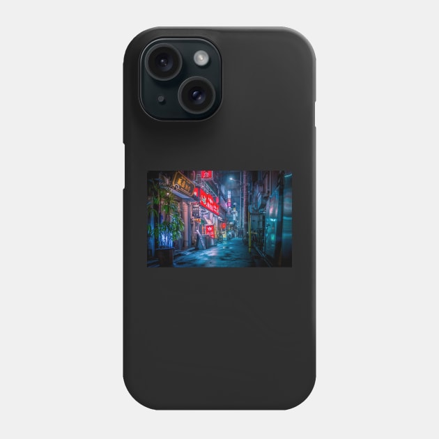 Heavy Rain Over Neo Tokyo Phone Case by TokyoLuv