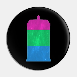 Polysexual Pride TARDIS Pin