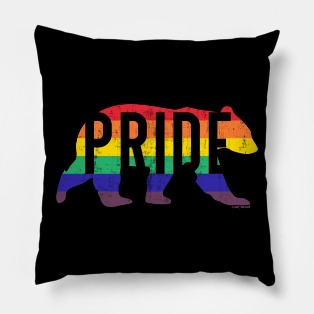 Gay Bear Pride Festival for LGBTQ+ | BearlyBrand Pillow by The Bearly Brand