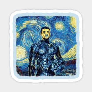 Black panther Van Gogh Style Magnet