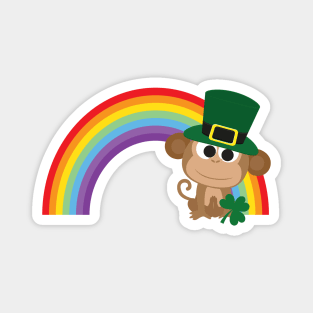 Cute Monkey Leprechaun Magnet