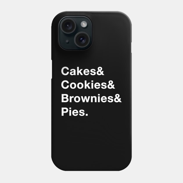 Cakes cookies brownies pies Phone Case by The Bake School
