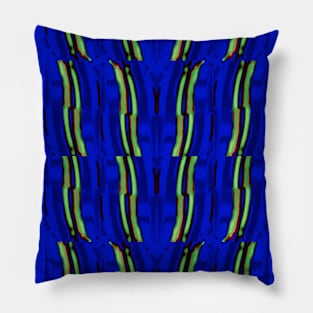 Neon Waves of Green Pillow