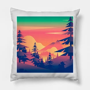 Mountain Sunset Pillow