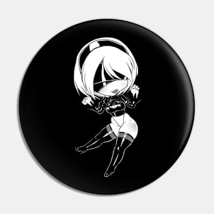 Chibi 2B - no skirt Pin