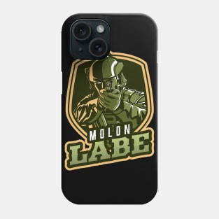 Man's Pointing A Gun | Molon Labe Phone Case