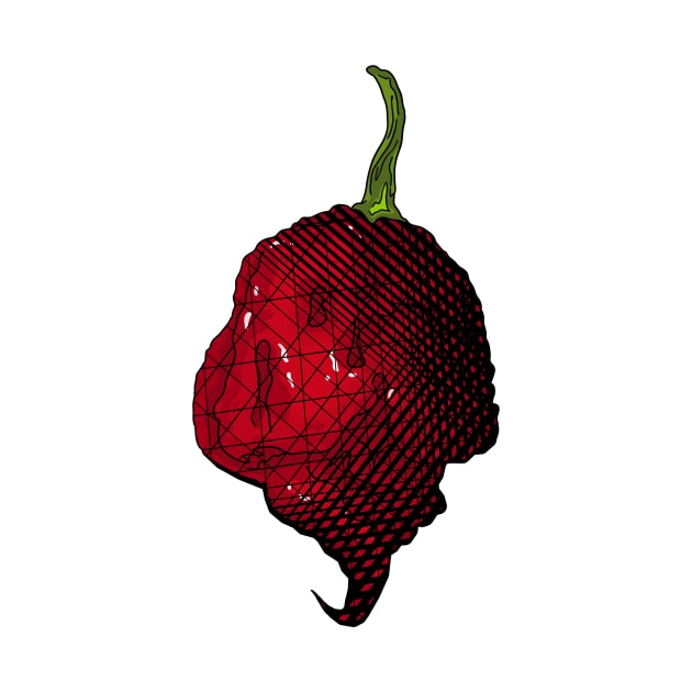 Habanero Chilli Pepper Sticker Spicy Hot Jalapeno Carolina Reaper by MojoCoffeeTime