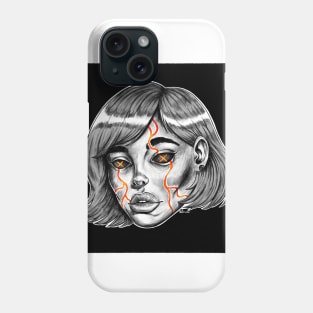 Grey Girl Glow Phone Case