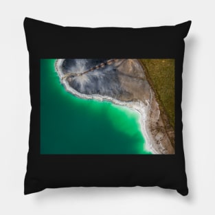 Azure lake top view Pillow