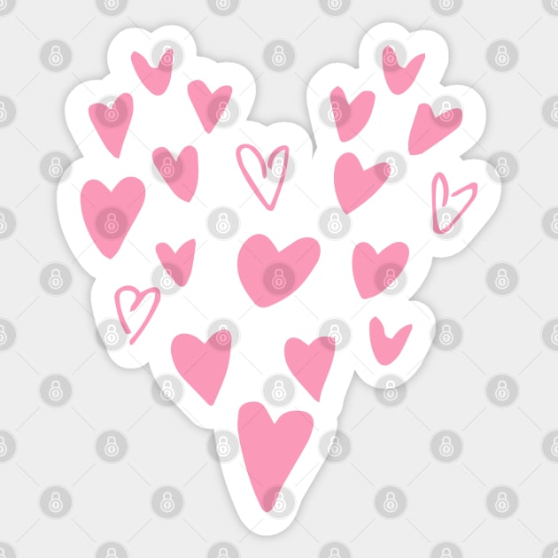 Pink Hearts - Pink Hearts - Sticker