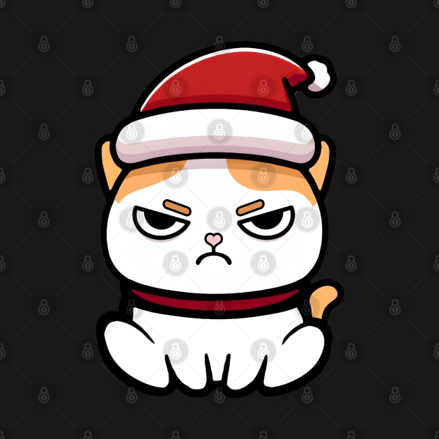 Funny Annoyed Christmas Cat by Daytone