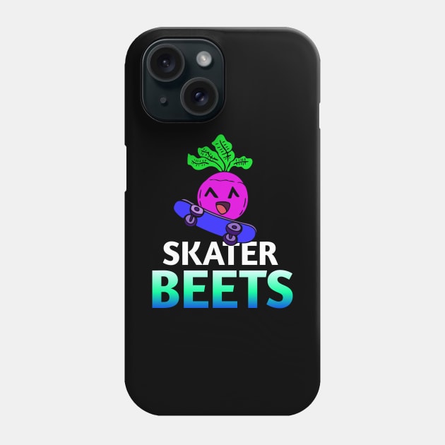 Skater Beets - Kawaii Beets - Cute Veggies - Graphic Vector Clipart Phone Case by MaystarUniverse