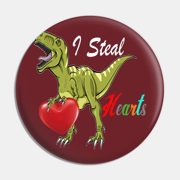 I Steal Hearts Valentines Day Boys Girls Gift Pin by Inspireshirt