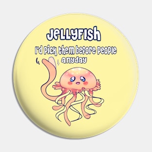 Jellyfish Friend Pin