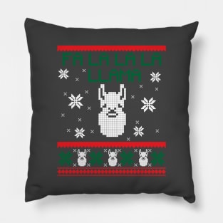 Ugly Christmas Top Fa La La La La Llama Funny Holidays Pillow