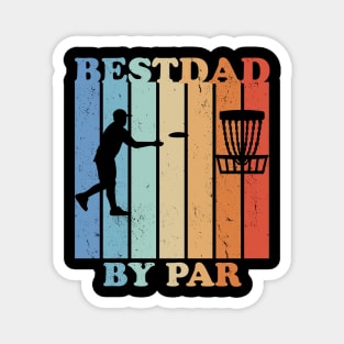 Best Dad By Par Vintage Father's Day Disc Golf Magnet