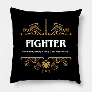 Fighter Class Tabletop RPG Gaming Pillow