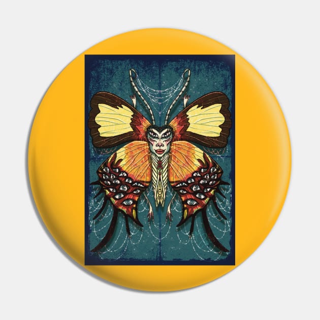 Surreal Insects - butterfly Pin by Milena Deneno Art