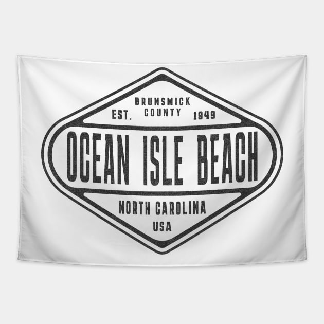 Ocean Isle Beach, NC Summertime Weathered Sign Tapestry by Contentarama