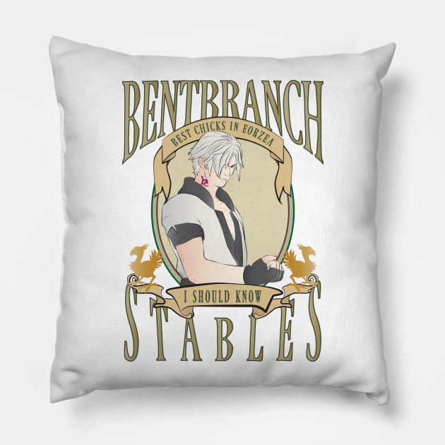 Bentbranch Chocobo Stables- FFXIV Pillow by TionneDawnstar