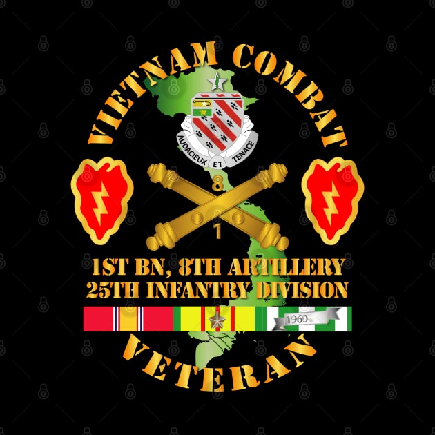 Vietnam Combat Veteran w 1st Bn 8th Artillery DUI - 25th ID SSI by twix123844