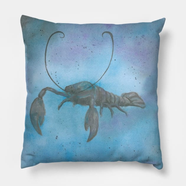 Zodiac sign cancer Pillow by artbyluko