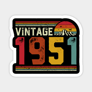 Vintage 1951 Birthday Gift Retro Style Magnet