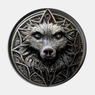 Wolf Silver Medallion - Fantasy - Witcher Pin