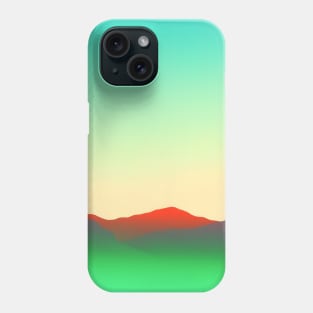 Abstract Neon Green Desert Landscape Sunrise Phone Case